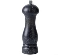 Adjustable Pepper Mill Kitchen Spice Grinder Modern Condiment Bottle Plastic Wood Manual Rotation Custom Coarseness Salt Herbs(Black)