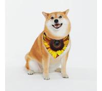 Adjustable Pet Bandana,A Lonely Sunflower Print Cute Cats Pet Outfit,Reflective Dogs Scarf Holiday Costumes