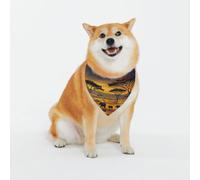 Adjustable Pet Bandana,African Savanna Sunset Print Cute Cats Pet Outfit,Reflective Dogs Scarf Holiday Costumes