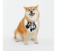 Adjustable Pet Bandana,Black and White Giraffe Print Cute Cats Pet Outfit,Reflective Dogs Scarf Holiday Costumes