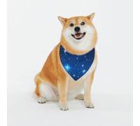 Adjustable Pet Bandana,Blue Star Pattern Print Cute Cats Pet Outfit,Reflective Dogs Scarf Holiday Costumes