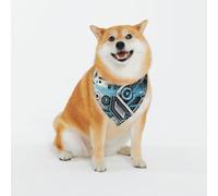 Adjustable Pet Bandana,Cool Technology Print Cute Cats Pet Outfit,Reflective Dogs Scarf Holiday Costumes