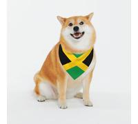 Adjustable Pet Bandana,Flag of Jamaica Print Cute Cats Pet Outfit,Reflective Dogs Scarf Holiday Costumes