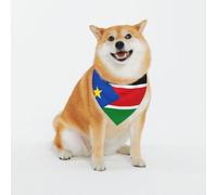 Adjustable Pet Bandana,Flag of South Sudan Print Cute Cats Pet Outfit,Reflective Dogs Scarf Holiday Costumes