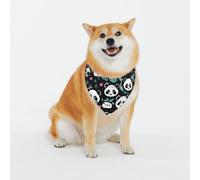 Adjustable Pet Bandana,Panda Cute face Print Cute Cats Pet Outfit,Reflective Dogs Scarf Holiday Costumes