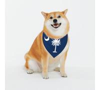 Adjustable Pet Bandana,South Carolina Flag Print Cute Cats Pet Outfit,Reflective Dogs Scarf Holiday Costumes