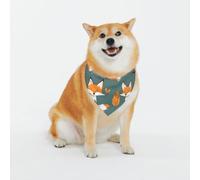 Adjustable Pet Bandana,Yellow Fox Print Cute Cats Pet Outfit,Reflective Dogs Scarf Holiday Costumes