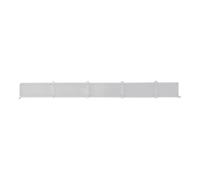 Adjustable PET Bed Barrier 83 Inch Total Length, 7 Inch Height | Plastic, White Finish, Easy Installation, Sturdy Modular Sections for Cats and Dogs under Couch or Bed