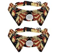Adjustable Pet Bowtie Collar Racer in a Victory Pose with Checkered Flags Neck Bow Tie for Small Dogs Cats, Adjustable from 11.2-12.2In