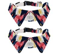 Adjustable Pet Bowtie Collar Tribal Boho Colors Abstract Background Neck Bow Tie for Small Dogs Cats, Adjustable from 11.2-12.2In