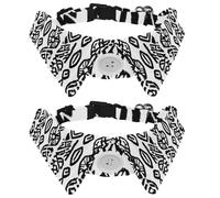 Adjustable Pet Bowtie Collar Western Africa Geometric Pattern Neck Bow Tie for Small Dogs Cats, Adjustable from 11.2-12.2In