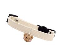 Adjustable Pet Collar - Soft Faux Leather Kitten Necklace, Quick Release Strap with Adorable Bear Accessory, Lightweight Cat Dog Band | Fashionable Pet Supply with Gentle Fit for Puppy Kitten Celebrat