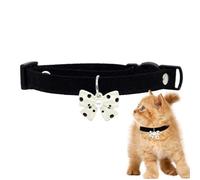 Adjustable Pet Collar with Bow Tie - 20 to 30 cm Dog Collar with Safety Buckle, Soft Fabric Collar for Puppies, Fashion Pet Accessories for Cats Breeds | Safe, Beque