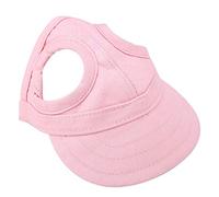 Dog Baseball Cap Pet Sports Hat Pet Outdoor Cap Sunbonnet Fashionable Dog Sun Hat Adjustable Stripe Summer Travel Hat with Ear Holes (L-Pink)