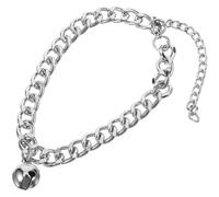 Adjustable Pet Dog Collar Bell Pendant in Silver Aluminum Alloy | Secure Fit, Comfortable Sizing, Cute Fashionable Styling, Cat and Dog Accessory, Metal Neck Decor