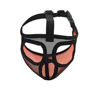 Adjustable Pet Dog Mask Anti Bark Bite Chewing Mesh Mouth Muzzle Grooming Full Mesh Orange M