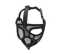 Adjustable Pet Dog Mask Anti Bark Bite Chewing Mesh Mouth Muzzle Grooming Tongue Out Black M
