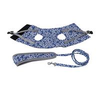 Adjustable Pet Harness Vest, Canvas and Mesh Walking Gear for Cats and Small Dogs, Breathable Design with Leash Attachment, Size XS S (blue s)