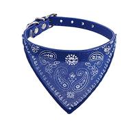 Adjustable Pet Puppy Cat Scarf Bandana Collar, Dog Collars for Puppy Kitten Cat Necklace Collar Neckerchief Triangle Bandana(blue)