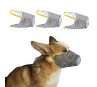 Adjustable Pet Respirator Muzzle Set of 3 Breathable Dog Protection Masks Anti-Haze Anti- Anti-Second-Hand Comfortable Non-Irritating with Fixed Steel Ring Pressure-Proof Sponge Pad for