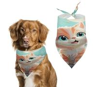 Adjustable Pet Scarf Soft Washable Polyester Triangle Bib | Cute Cats Dog Bandana Funny Cute Pet Bib for Dogs Cats Puppies Suitable for Holiday Birthday