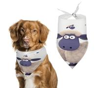 Adjustable Pet Scarf Soft Washable Polyester Triangle Bib | Sheep Dog Bandana Funny Cute Pet Bib for Dogs Cats Puppies Suitable for Holiday Birthday