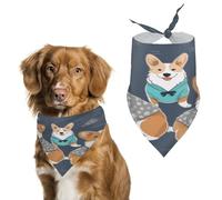Adjustable Pet Scarf Soft Washable Polyester Triangle Bib | Wearing Clothes Corgi Dogs Dog Bandana Funny Cute Pet Bib for Dogs Cats Puppies Suitable for Holiday Birthday
