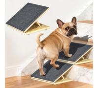 Adjustable Pet Stairs for Dogs & Cats, Portable 2-Step Ramp with Non-Slip Mat, Ideal for Senior/Injured Pets, Foldable for Steps, Beds & Vehicles