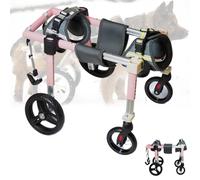 Adjustable Pet Stroller for Disabled Dogs 4-Wheel Mobility Cart Lightweight & Supportive Includes Leg Straps & Hip Support Perfect for Recovery & Mobility Aid