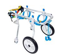 Adjustable Pet Wheelchair Dog Stroller Pet Stroller, Aluminum Alloy 4 Wheel Front and Rear Leg Rehabilitation Assist Wheelchair for Cats and Dogs ()