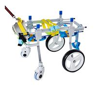 Adjustable Pet Wheelchair Dog Stroller Pet Stroller, Aluminum Alloy 4 Wheel Front and Rear Leg Rehabilitation Assist Wheelchair for Cats and Dogs ()