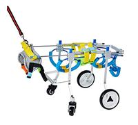 Adjustable Pet Wheelchair Dog Stroller Pet Stroller, Aluminum Alloy 4 Wheel Front and Rear Leg Rehabilitation Assist Wheelchair for Cats and Dogs ()