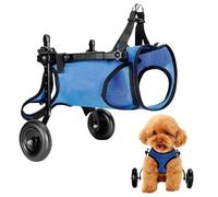 Adjustable Pet Wheelchair for Dogs - 2-Wheel Mobility Cart for Rear Leg Support - Blue XS - Enhance Mobility for Pets Ideal for Dogs with Limited Movement