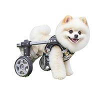 Adjustable Pet Wheelchair for Dogs | Aviation Aluminum, EVA Silent Wheels | Lightweight Mobility Aid with Easy - Wear Chest Strap(S)
