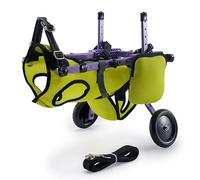 Adjustable Pet Wheelchair for Dogs & Cats - Mobility Aid for Disabled Pets Customizable for Various Terrains & Scenarios Fluorescent Design for Visibility