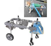 Adjustable Pet Wheelchair for Dogs - Lightweight Aluminum Front & Rear Support Mobility Aid for Small & Large Dogs Perfect for Rehabilitation & Active Lifestyles