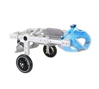 Adjustable Pet Wheelchair for Dogs - Lightweight and Safe Mobility Support for Rear Legs Hip Dysplasia Arthritis - Ideal for Elderly Pets - Gray Color