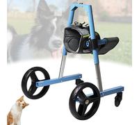 Adjustable Pet Wheelchair for Front Legs Lightweight 4-Wheel Dog Stroller with Support Harness Ideal for Canine Mobility Assistance and Rehabilitation