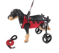 Adjustable Pet Wheelchair for Small Dogs 2-Wheel Mobility Aid with Leash Lightweight Canine Support for Rear Legs Enhances Mobility for Pets with Disabilities