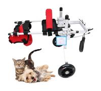 Adjustable Pet Wheelchair for Small Dogs & Cats, Lightweight 2-Wheel Rehab Aid, Supportive Mobility Solution for Disabled Animals