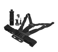 Adjustable Phone Clip Holder with High Elastic Chest Strap, Stable J-shaped Base for Sport Camera, Mobile Phone, ABS