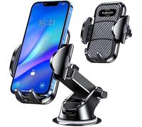 Adjustable Phone Mount 360° Rotation - 4 in 1 Super Stable for Dashboard/Air Vent/Windscreen, One Button Release for All Smartphones 4.7 to 6.7 inch