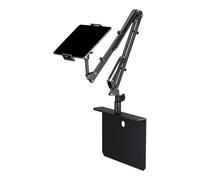 Adjustable Phone Stand For Bed - Flexible Gooseneck Clamp Mount, Rotating Mobile Holder Arm, Desk Bed Frame Tablet Phone Stand Bracket For 4-12.9 Inch Devices Bedside Viewing Use Comfort
