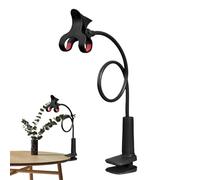 Adjustable Phone Stand - Sturdy Gooseneck Clip, Overhead Mount, Swivel Arm Holder | Hands-Free Cellphone Mount For Desk, Nightstand, Bed, Study, Streaming, Video Recording, Classes