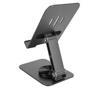 Adjustable Phone Stand with 360° Rotation and Anti-Slip Silicone Pads for 4-10 Inch Tablets, Compact and Portable for On-the-Go