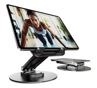 Adjustable Phone/Tablet Stand - Klearlook [2026 Upgraded] Foldable Tablet&Phone Holder| 360° Rotation iPad Holder Dock Stand Compatible iPad Pro 12.9/11/10.2/9.7/Air/Mini, other 4-13" Tablet&Phones