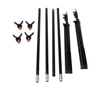 Adjustable Photo Backdrop Stand Kit, 2x3m Aluminum Alloy Background Support System with 4 Crossbars, 4 Clamps & Carry Bag for Photography Studio, Portraits, Newborn & Shoots