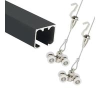 Adjustable Photo Hanging Mechanism, Track Length:1.5m / Width: 28mm / Height :22mm / Load-Bearing:120kg, Rope Length is Adjustable ,Cable 1m,B