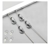 Adjustable Picture Hanging Kit for Drywall - Stainless Steel Wire Rope System, Gallery Track for Wall Art, Supports Up to 88 lbs, 2.6' Rail & 6.6' Cable Included
