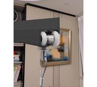 Adjustable Picture Hanging Wire Kit Black, Hanging Photo Display Wall Decor Track System for Museum, Decorative Gallery Rail for D